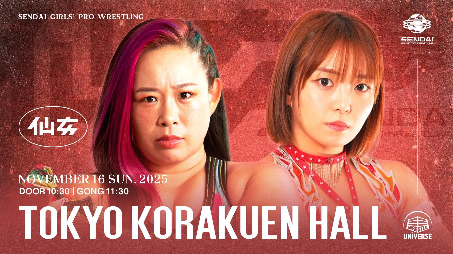 Sendai Girls Chihiro Hashimoto 10th Anniversary ~KAIBUTSU A DECADE~ backdrop