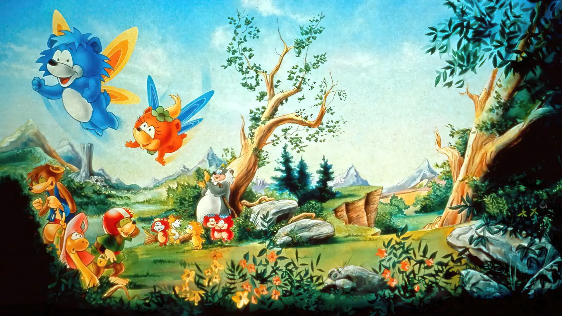 The Little Flying Bears backdrop