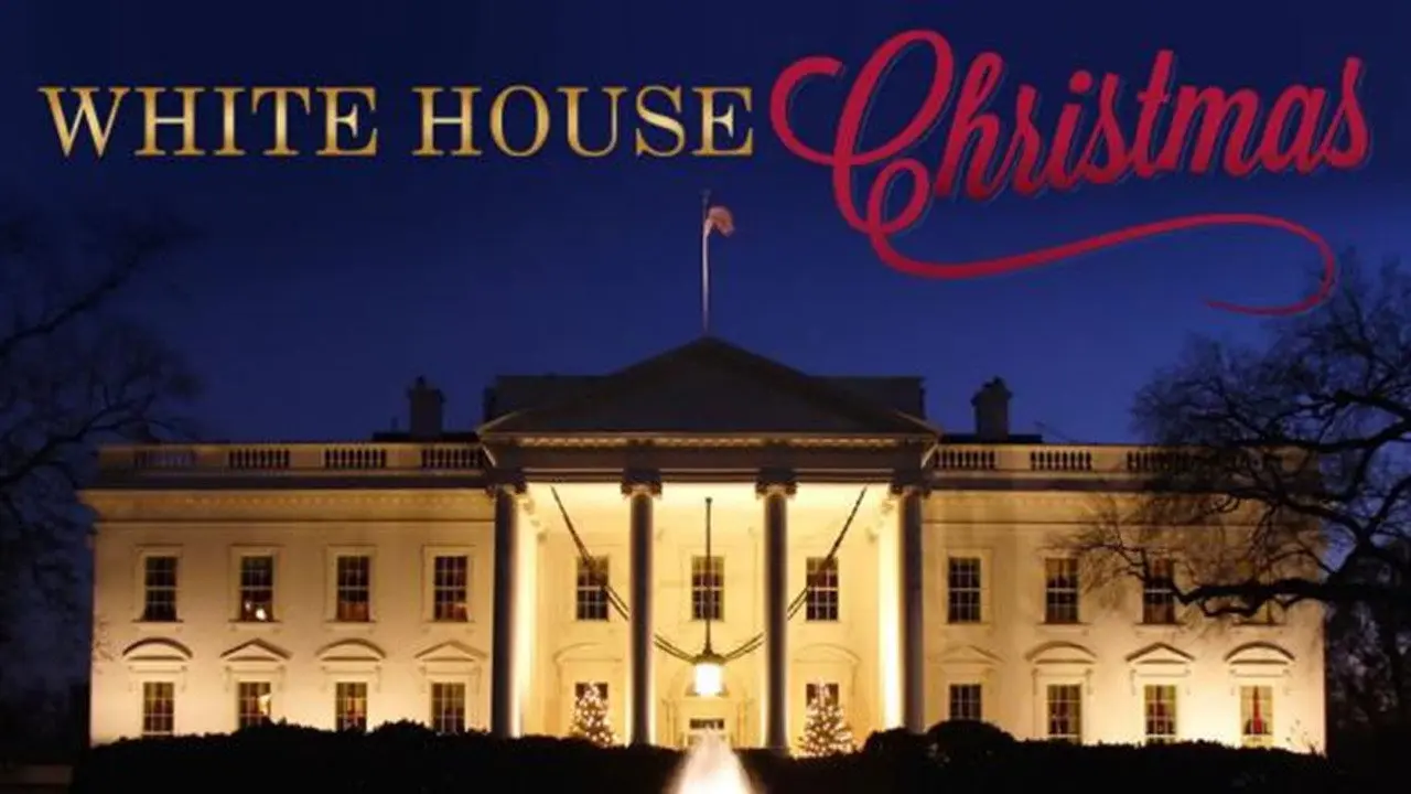 White House Christmas backdrop