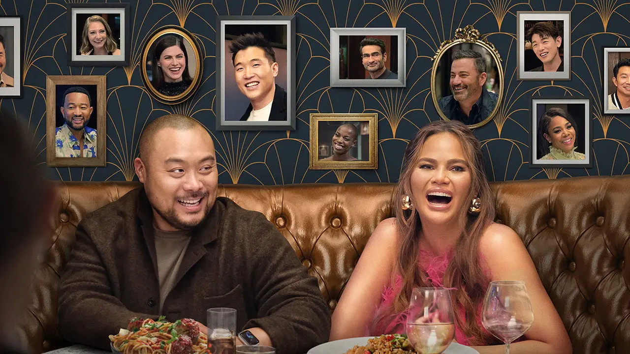Chrissy & Dave Dine Out backdrop