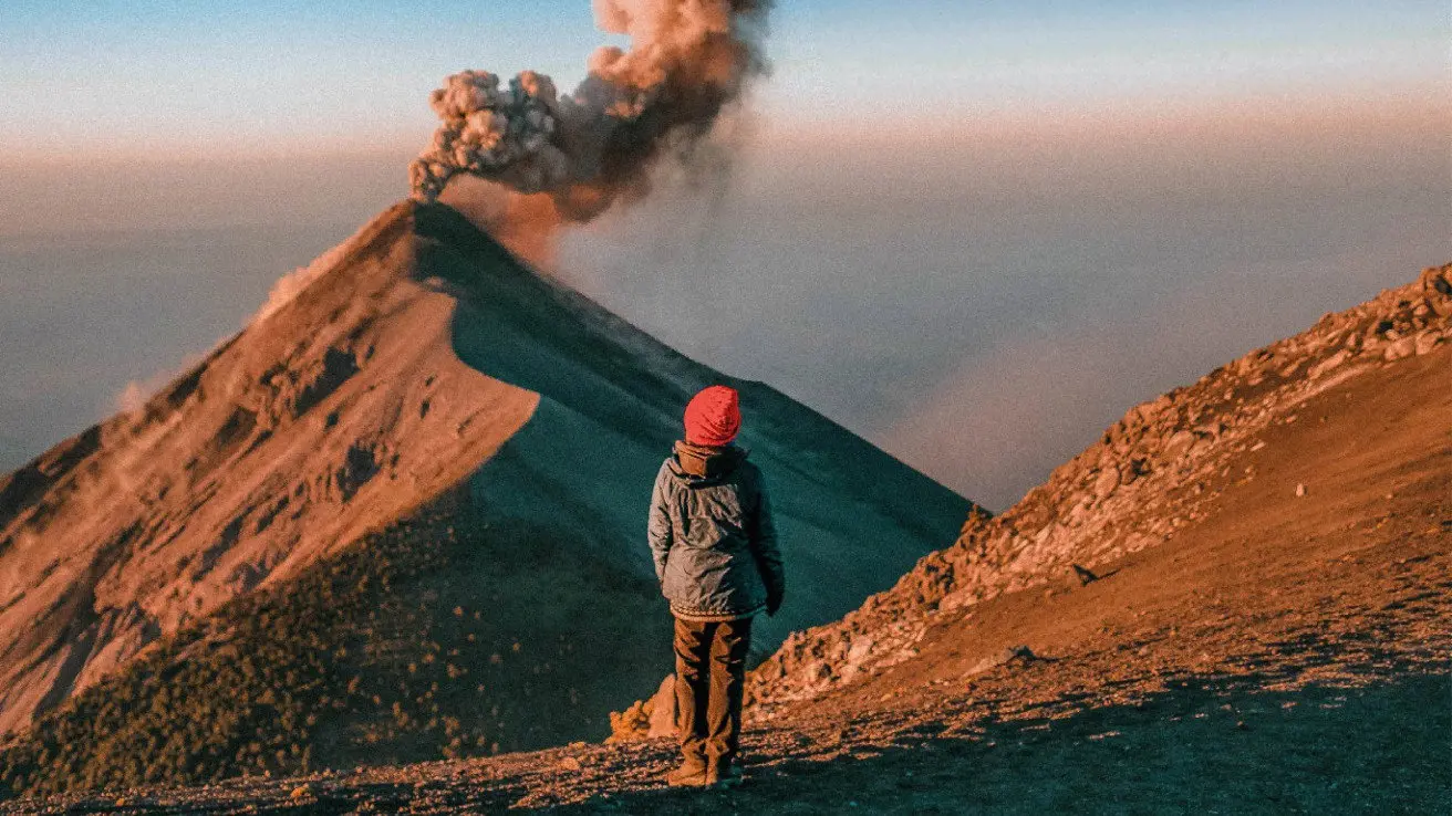 Living with Volcanoes backdrop
