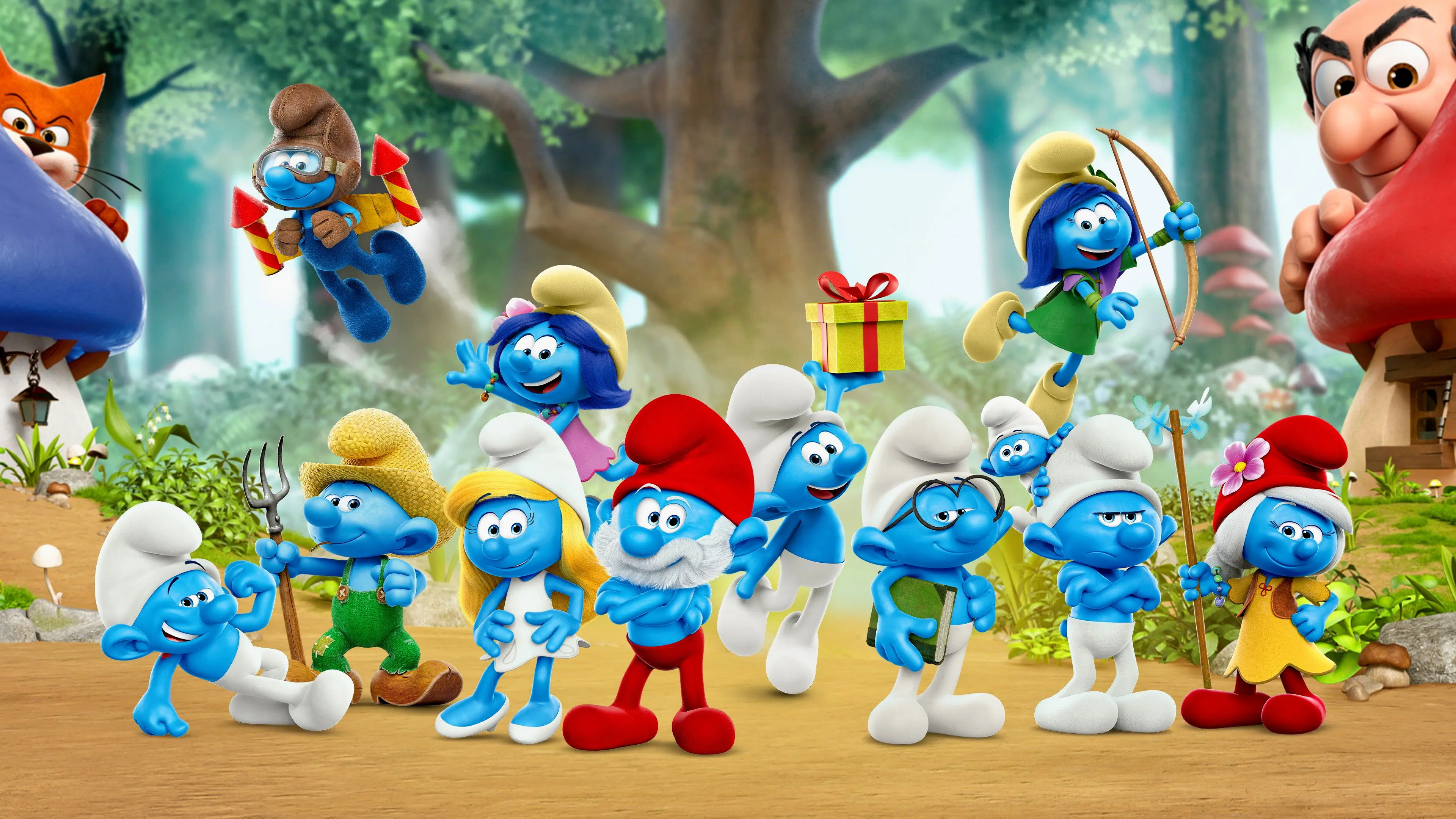 The Smurfs backdrop